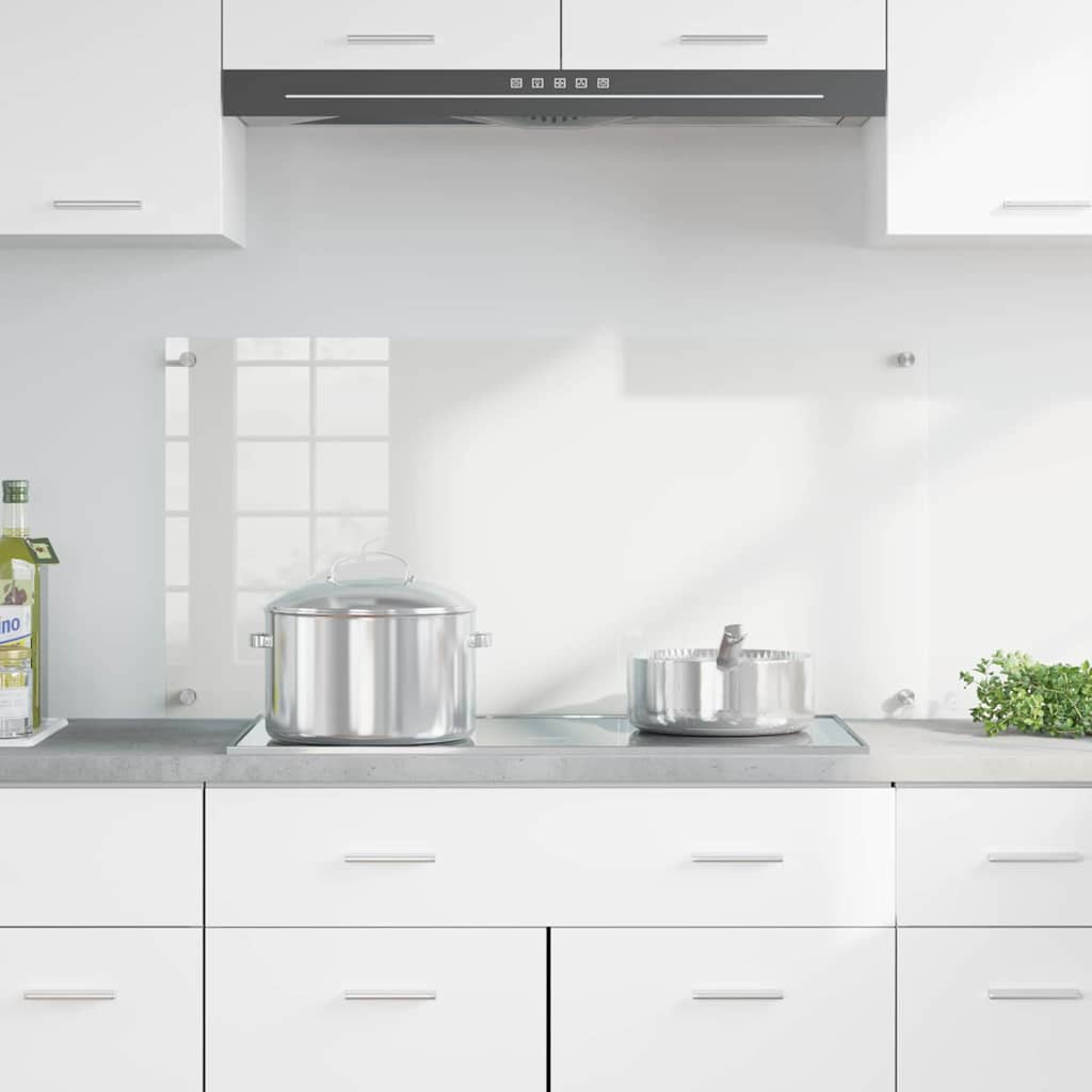 Vidaxl keuken achterwand doorzichtig 100 x 50 cm gehard glas