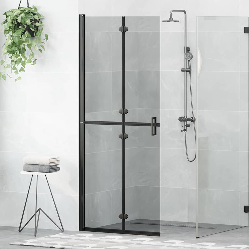 Vidaxl inloopdouchewand zwart 90 x 6.5 x 190 cm