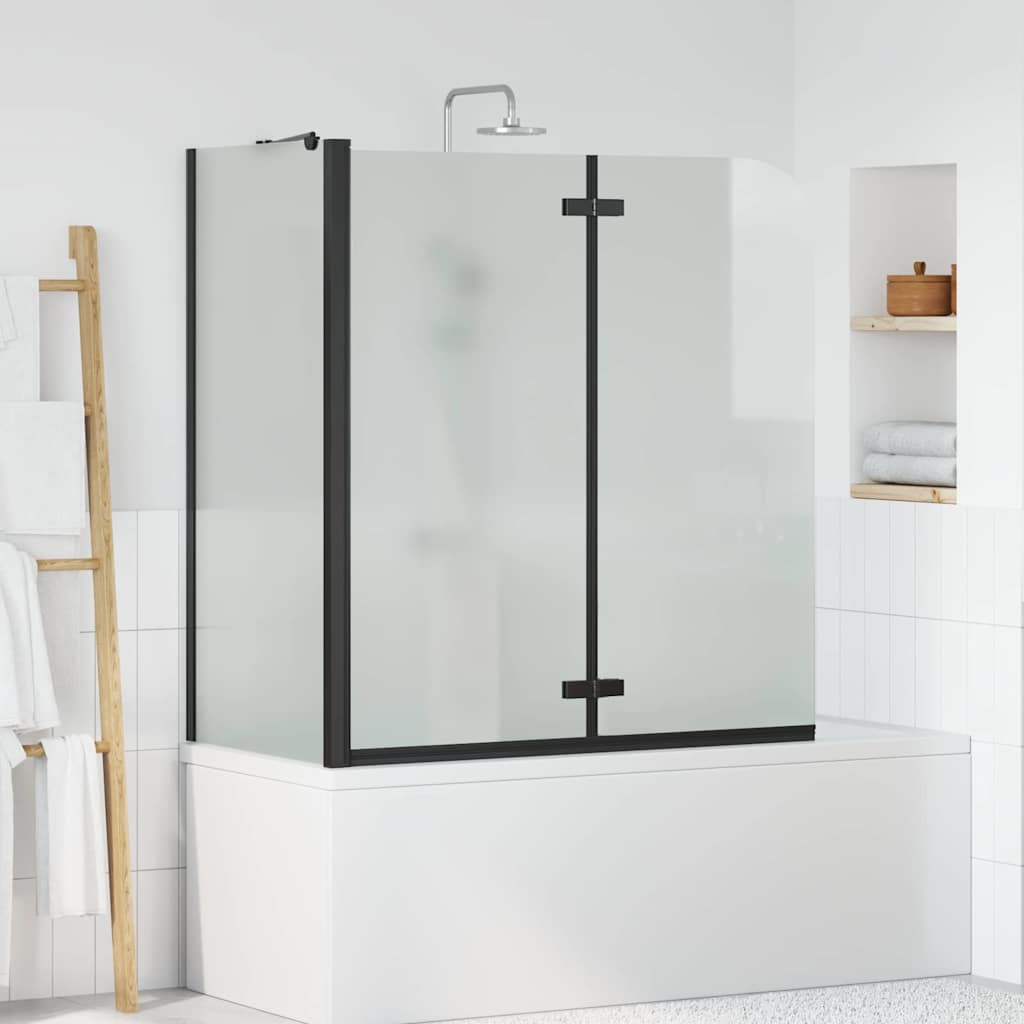 Vidaxl douche omhulsel zwart 120 x 68 x 130 cm esg-glas en aluminium