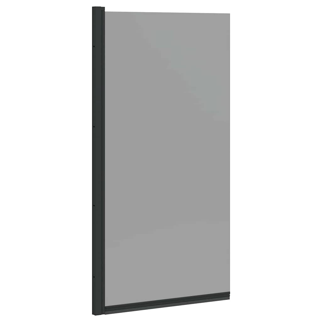 Vidaxl bad douchescreen zwart 68 x 130 cm gehard glas