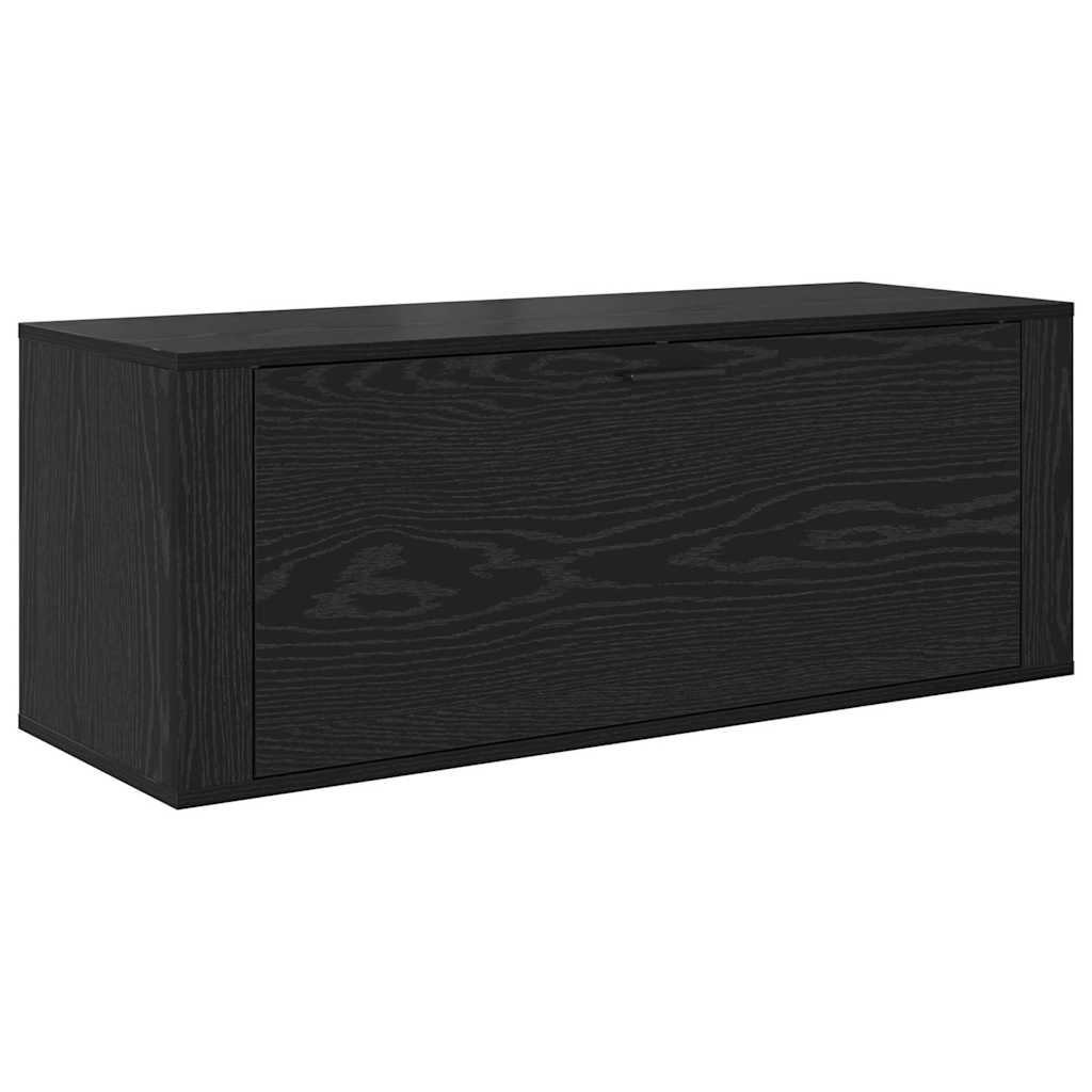 Vidaxl schoenenkast zwart eiken 100 x 35 x 38 cm bewerkt hout