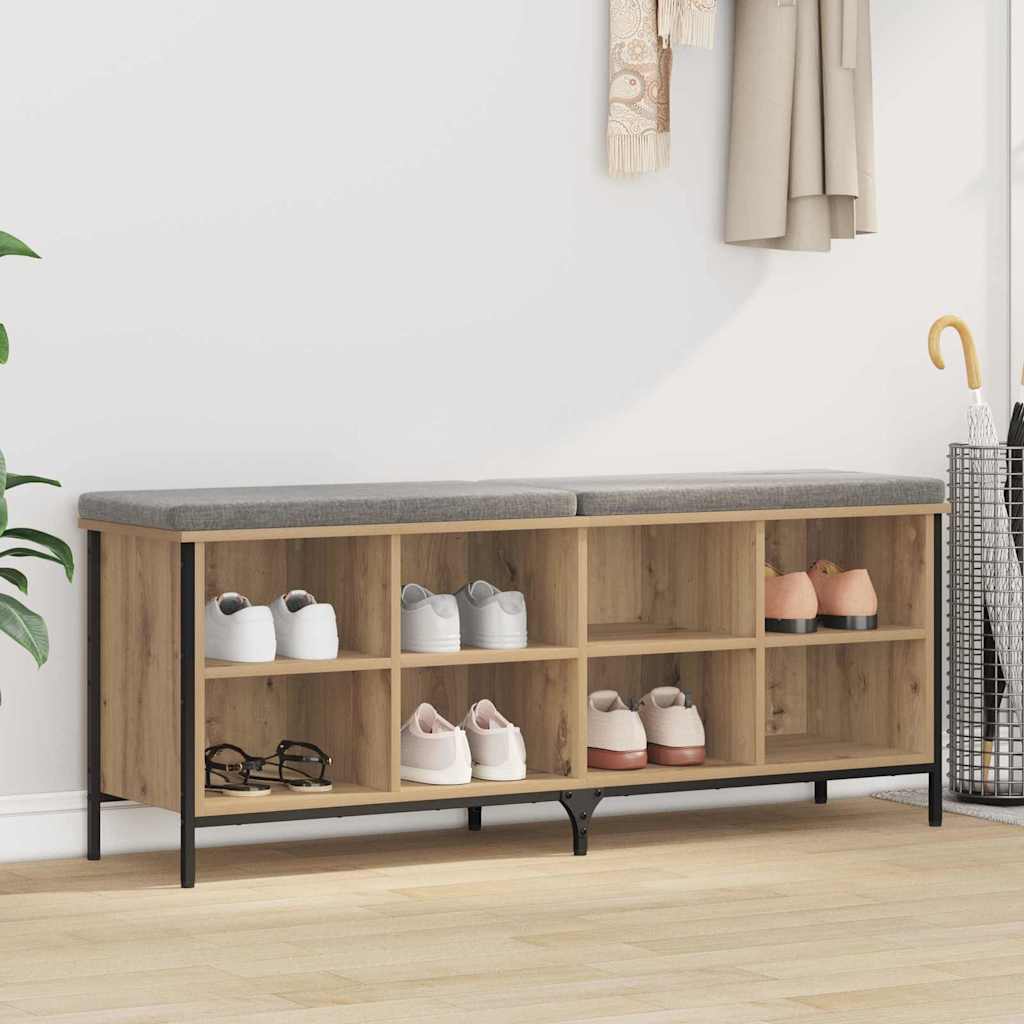 Vidaxl schoenenkast met plank artisan eiken 131 x 35 x 50 cm