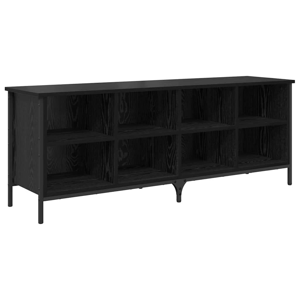 Vidaxl schoenenkast met plank met opslag zwart eiken 131 x 35 x 50 cm
