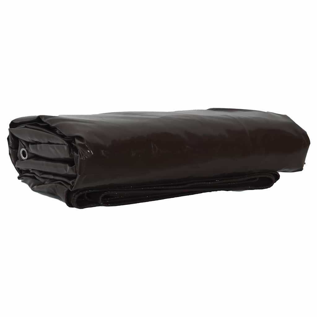 Vidaxl zeil 650g m² bruin 3 x 4 m canvas met pvc-coating