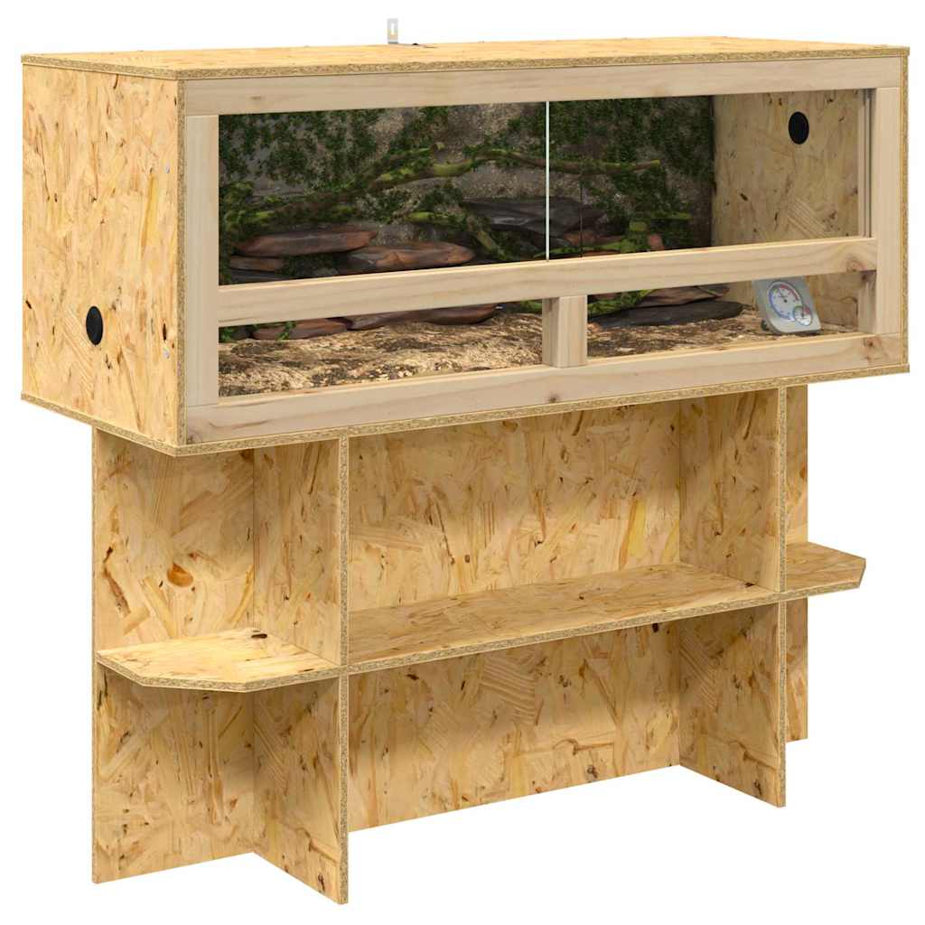 Vidaxl terrariumbasis met plank bruin 100 x 40 x 50 cm osb