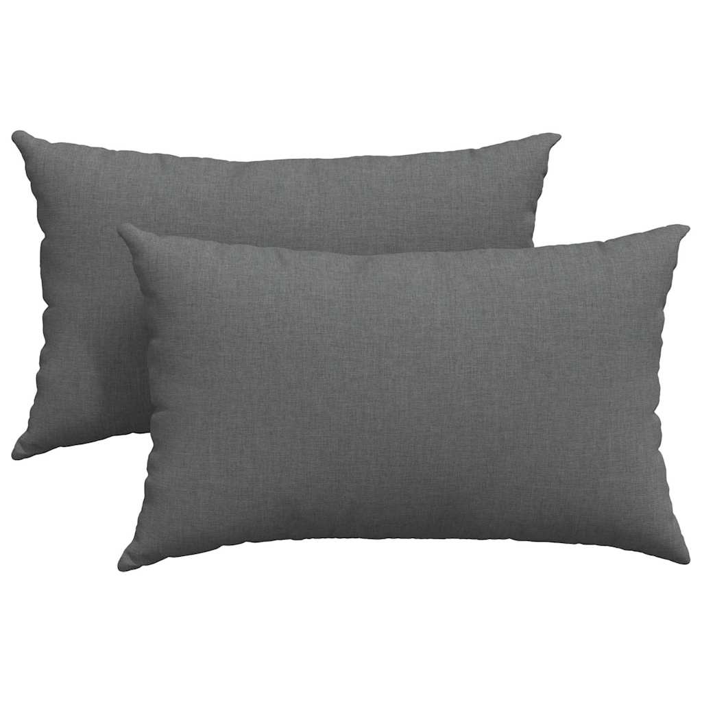 Vidaxl sofa kussens 2 pcs donkergrijs 50 x 30 cm stof