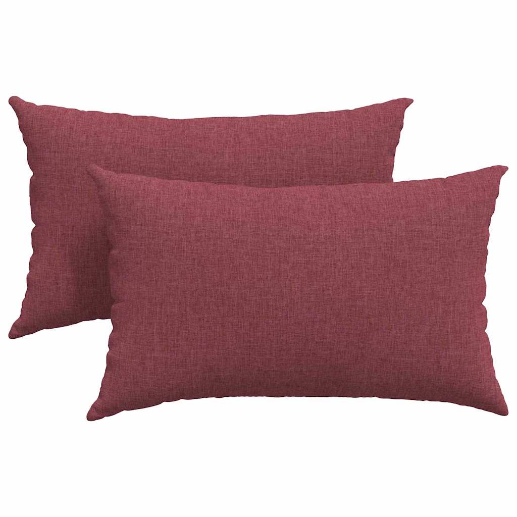 Vidaxl sofa kussens 2 pcs wijnrood 50 x 30 cm stof