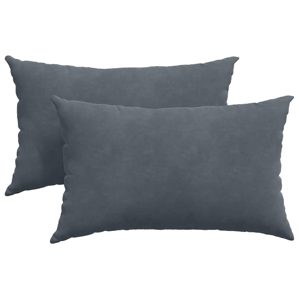 Vidaxl sofa kussens 2 stuks donkergrijs 50 x 30 cm cordstof