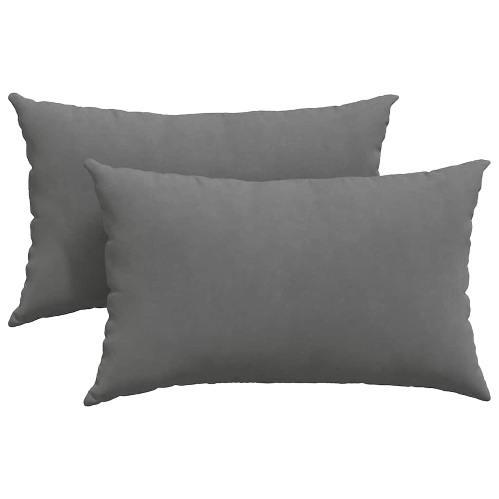 Vidaxl sofa kussens 2 stuks donkergrijs 50 x 30 cm stof