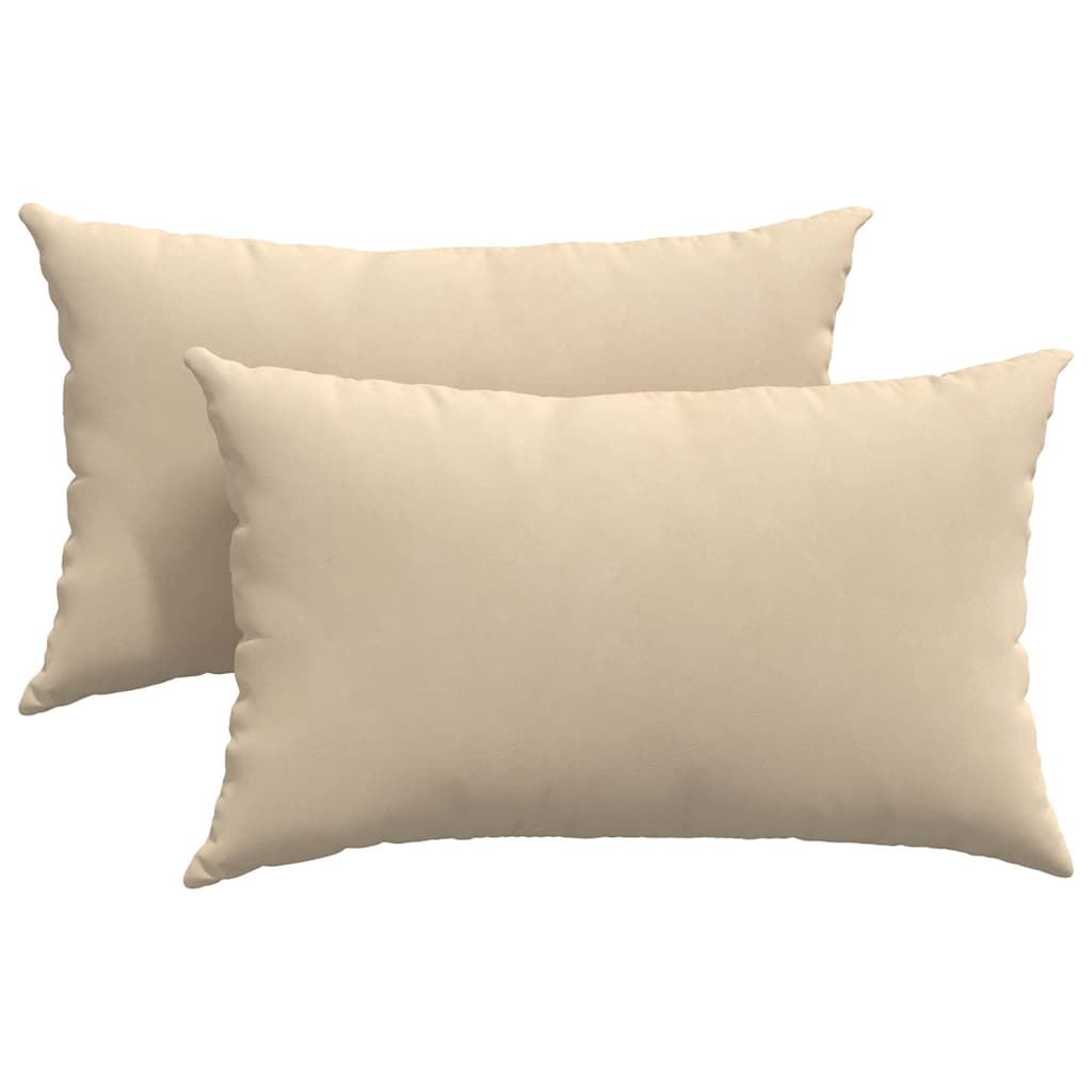 Vidaxl sofa kussens 2 stuks crème 50 x 30 cm stof