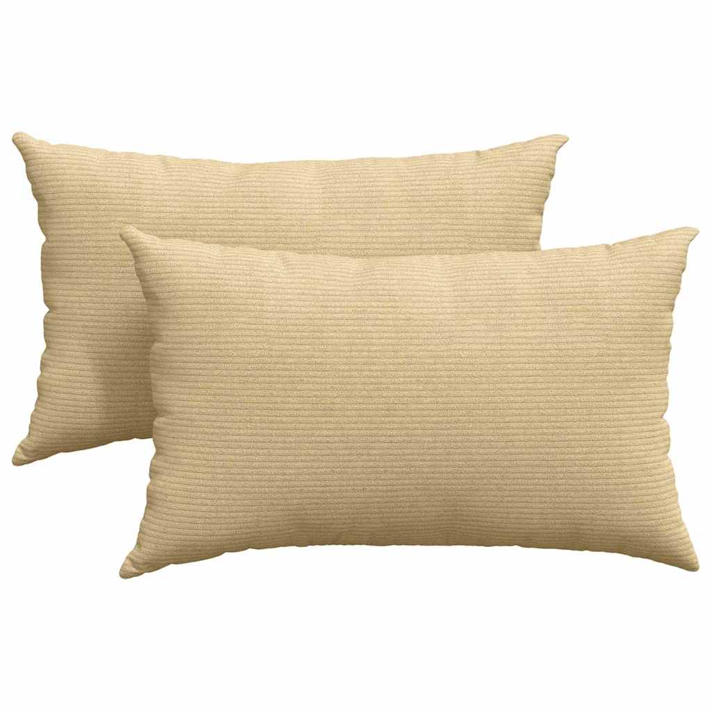 Vidaxl sofa kussens 2 stuks grijs groen 50 x 30 cm cordstof
