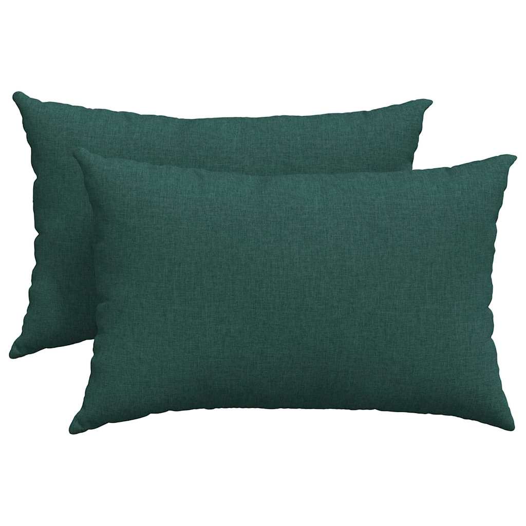 Vidaxl sofa kussens 2 pcs donkergroen 60 x 40 cm stof