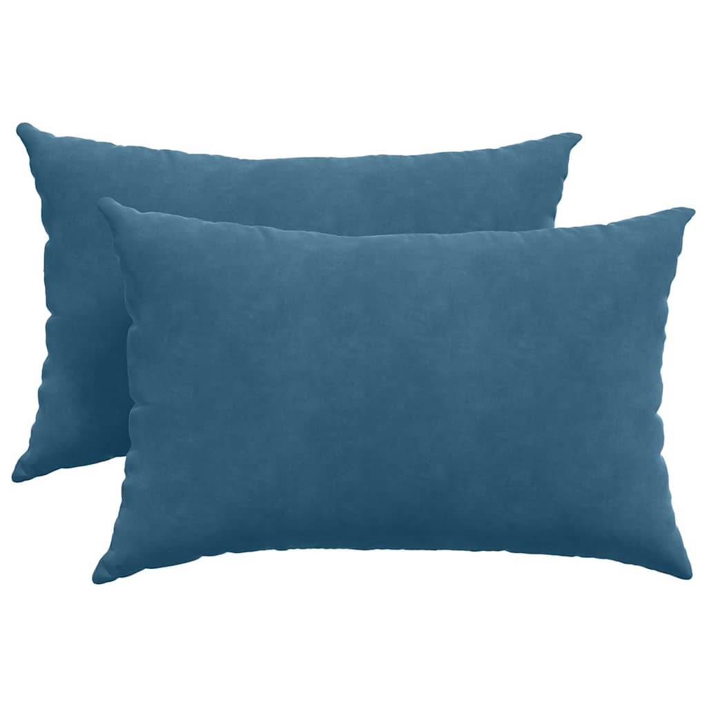 Vidaxl sofa kussens 2 stuks blauw 60 x 40 cm cordstof