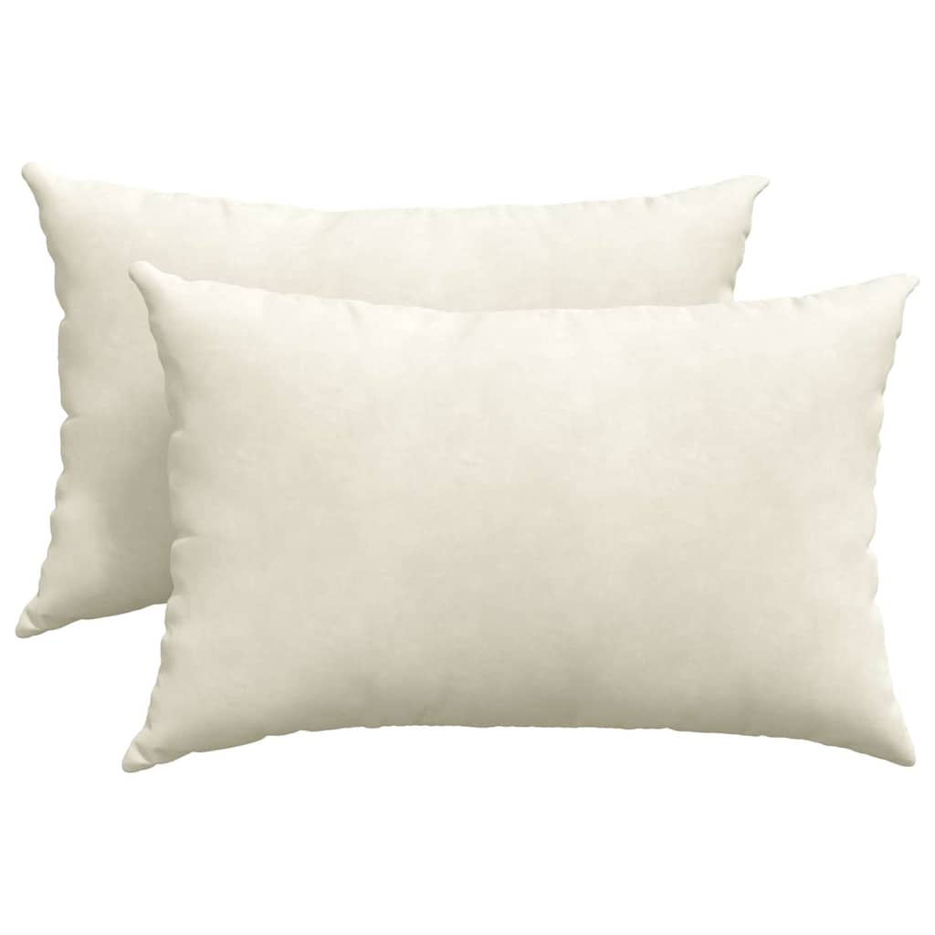 Vidaxl sofa kussens 2 stuks crème 60 x 40 cm cordstof