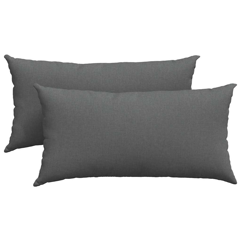Vidaxl sofa kussens 2 pcs donkergrijs 80 x 40 cm stof