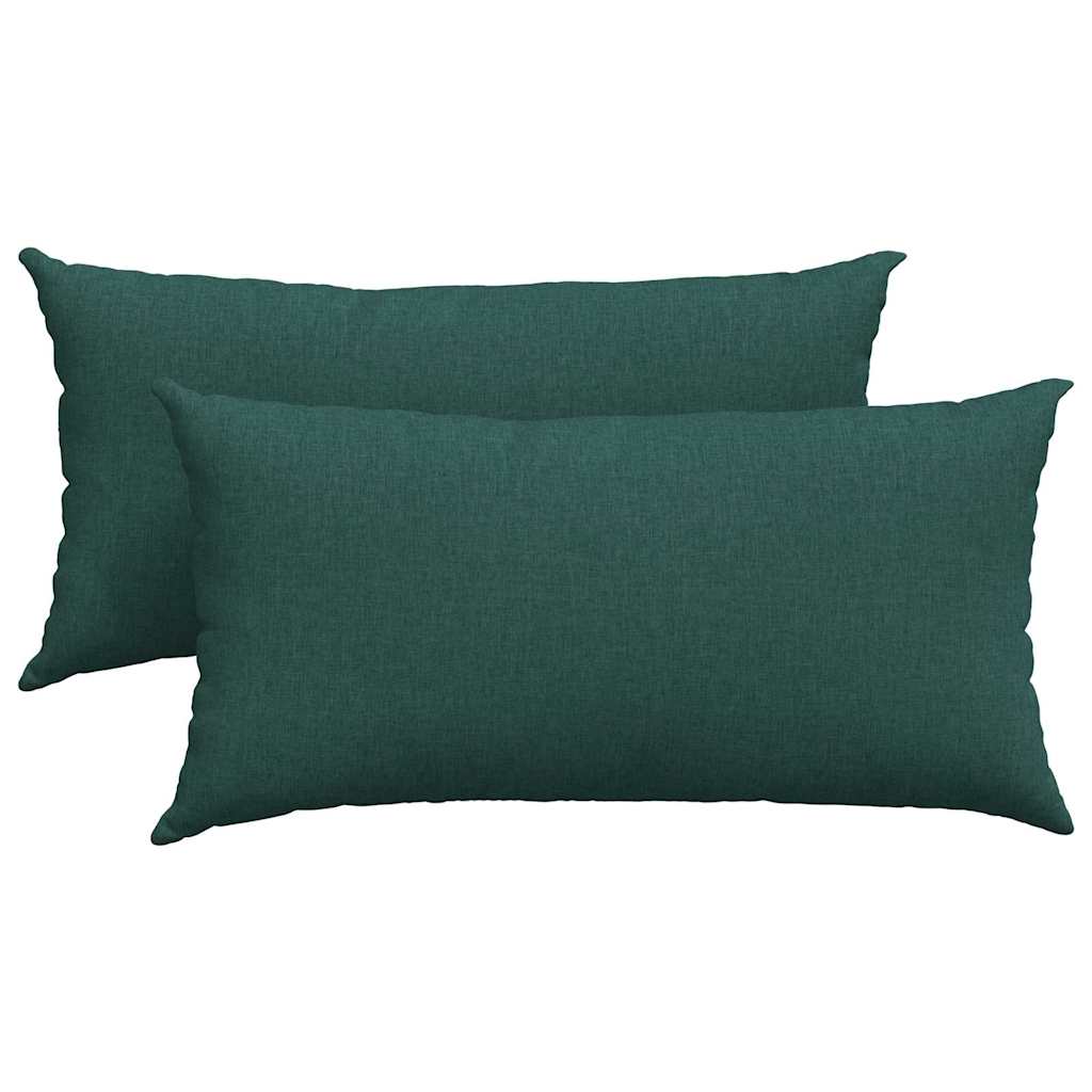 Vidaxl sofa kussens 2 pcs donkergroen 80 x 40 cm stof