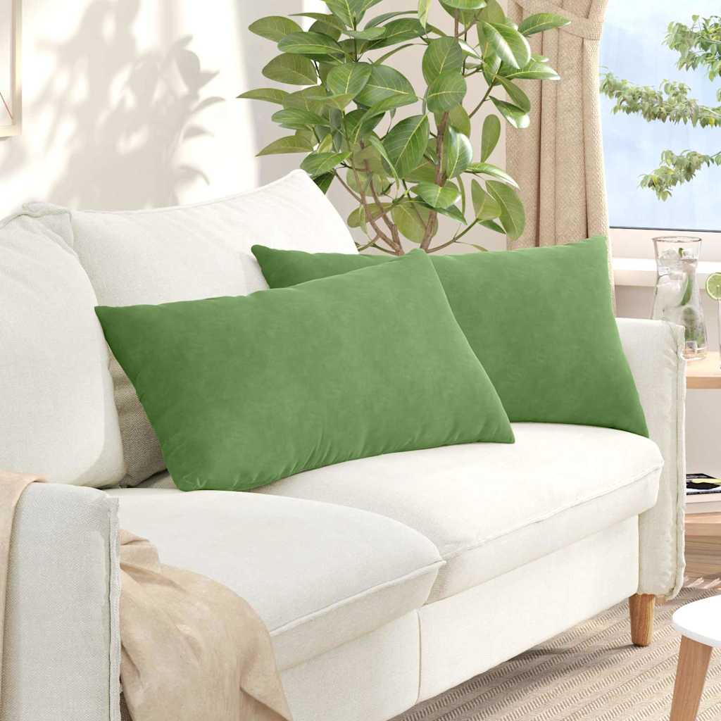 Vidaxl sofa kussens 2 stuks lichtgroen 80 x 40 cm cordstof