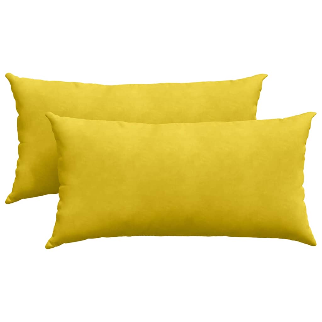 Vidaxl sofa kussens 2 stuks geel 80 x 40 cm cordstof