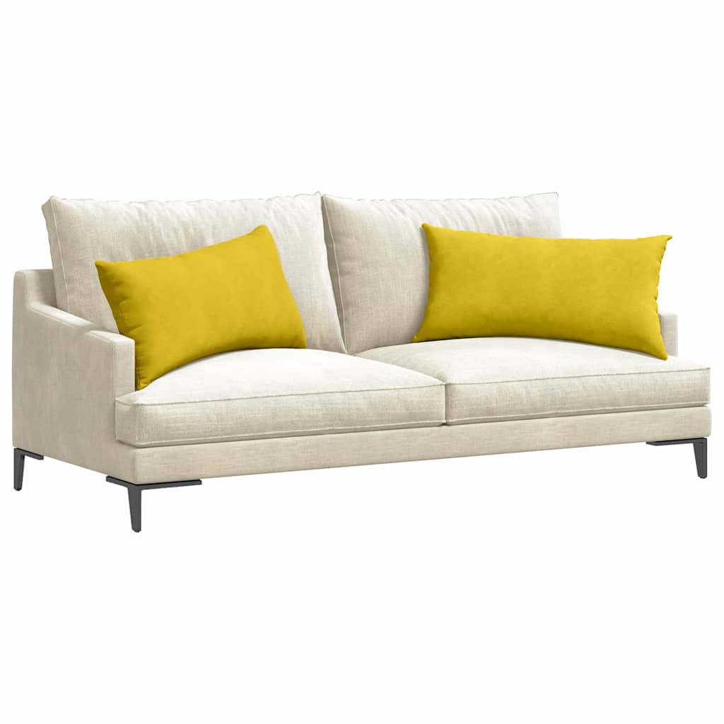 Vidaxl sofa kussens 2 stuks geel 80 x 40 cm cordstof
