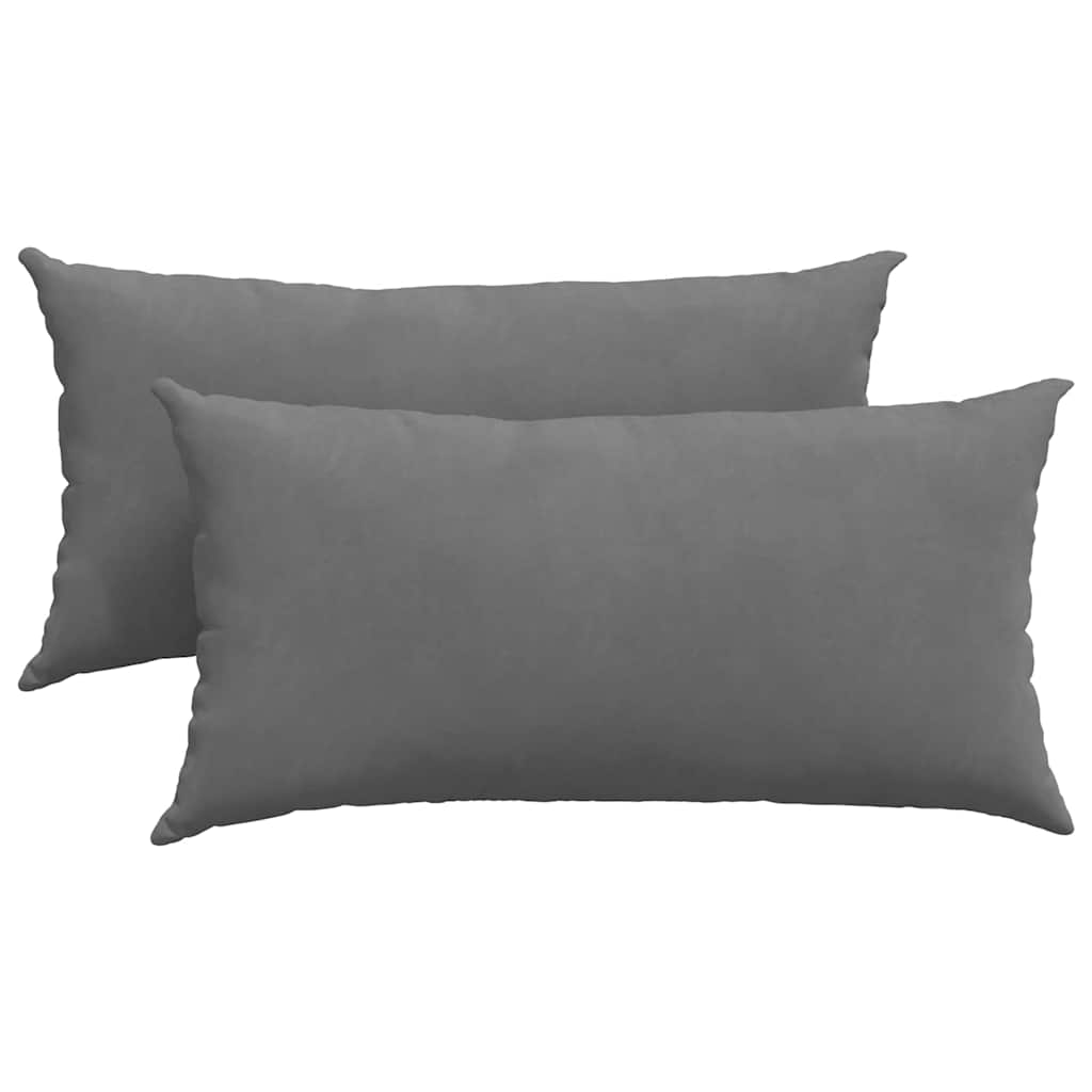 Vidaxl sofa kussens 2 stuks donkergrijs 80 x 40 cm stof