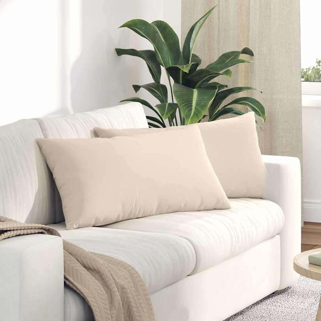 Vidaxl sofa kussens 2 stuks beige 80 x 40 cm stof