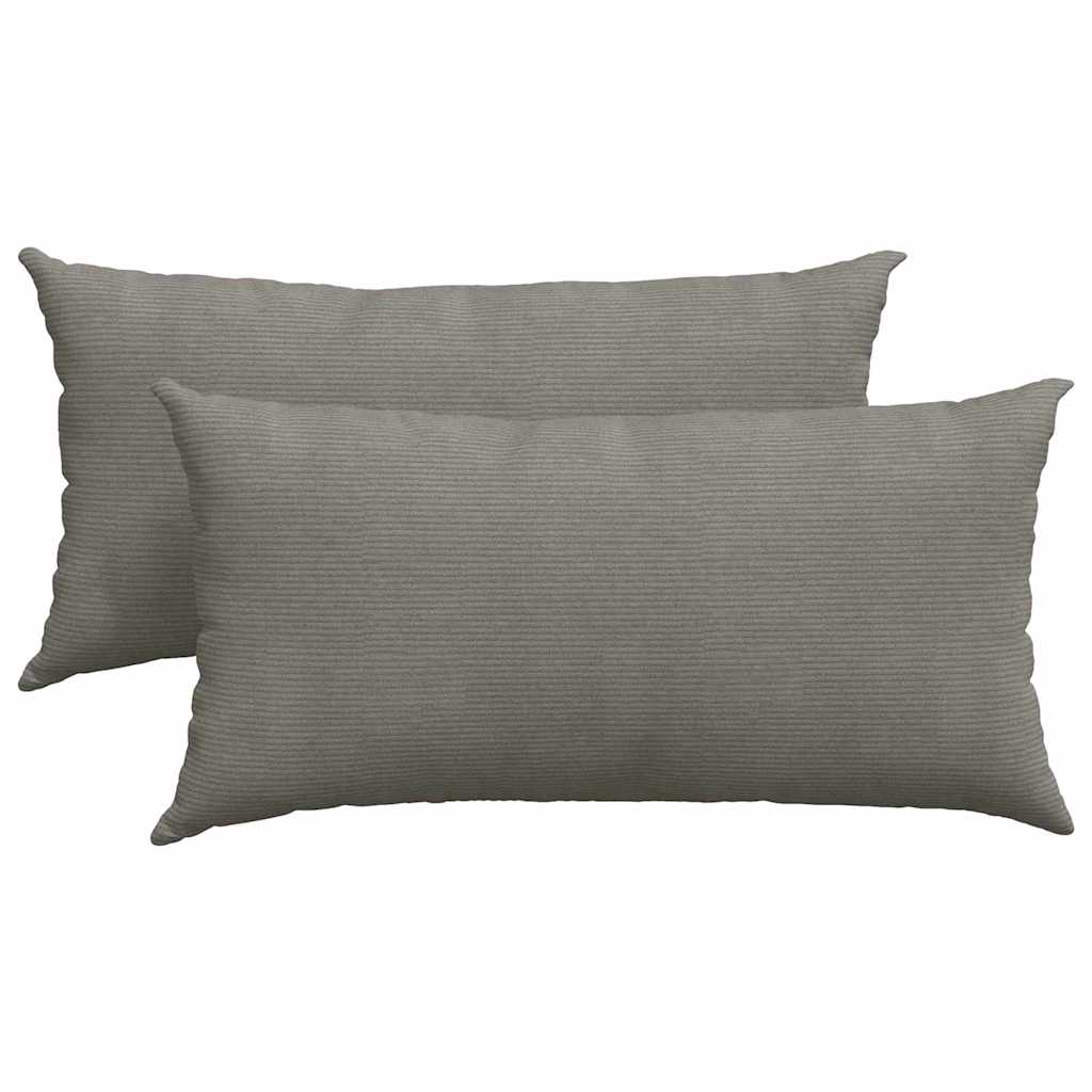 Vidaxl sofa kussens 2 stuks lichtgrijs 80 x 40 cm cordstof