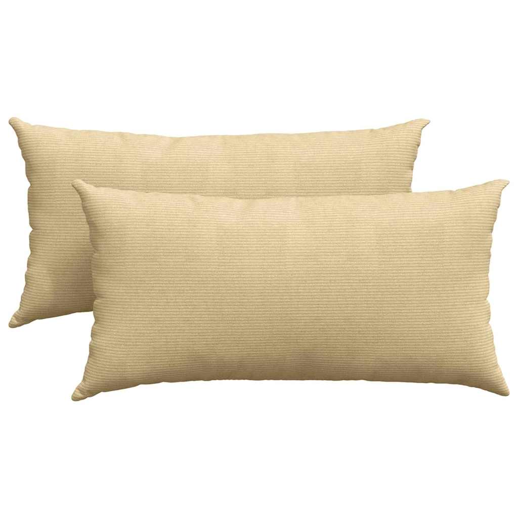 Vidaxl sofa kussens 2 stuks grijs groen 80 x 40 cm cordstof