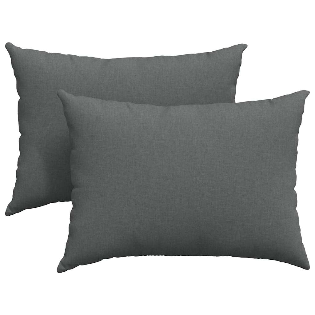 Vidaxl sofa kussens 2 pcs donkergrijs 70 x 50 cm stof