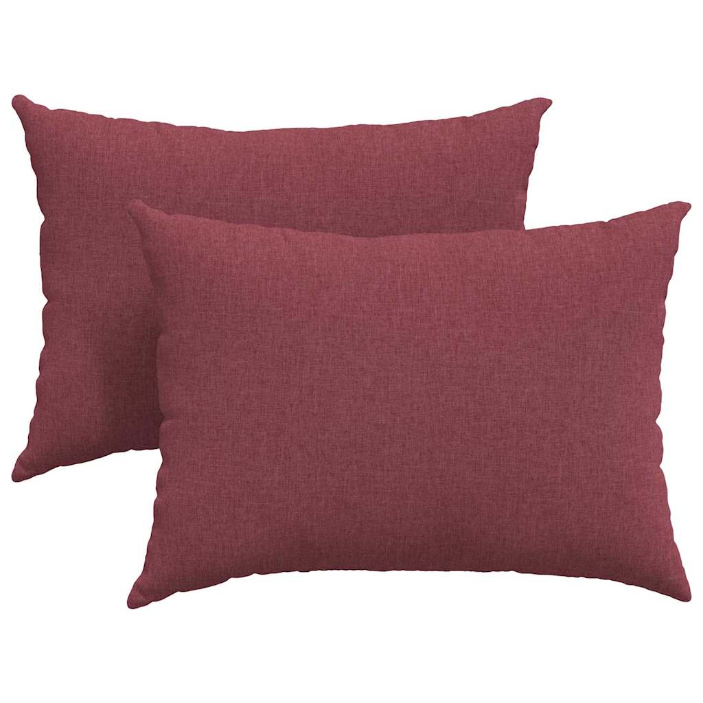 Vidaxl sofa kussens 2 pcs wijnrood 70 x 50 cm stof