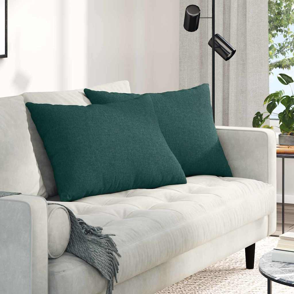 Vidaxl sofa kussens 2 pcs donkergroen 70 x 50 cm stof
