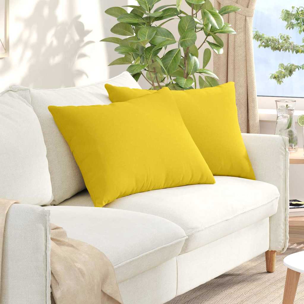 Vidaxl sofa kussens 2 pcs lichtgeel 70 x 50 cm stof