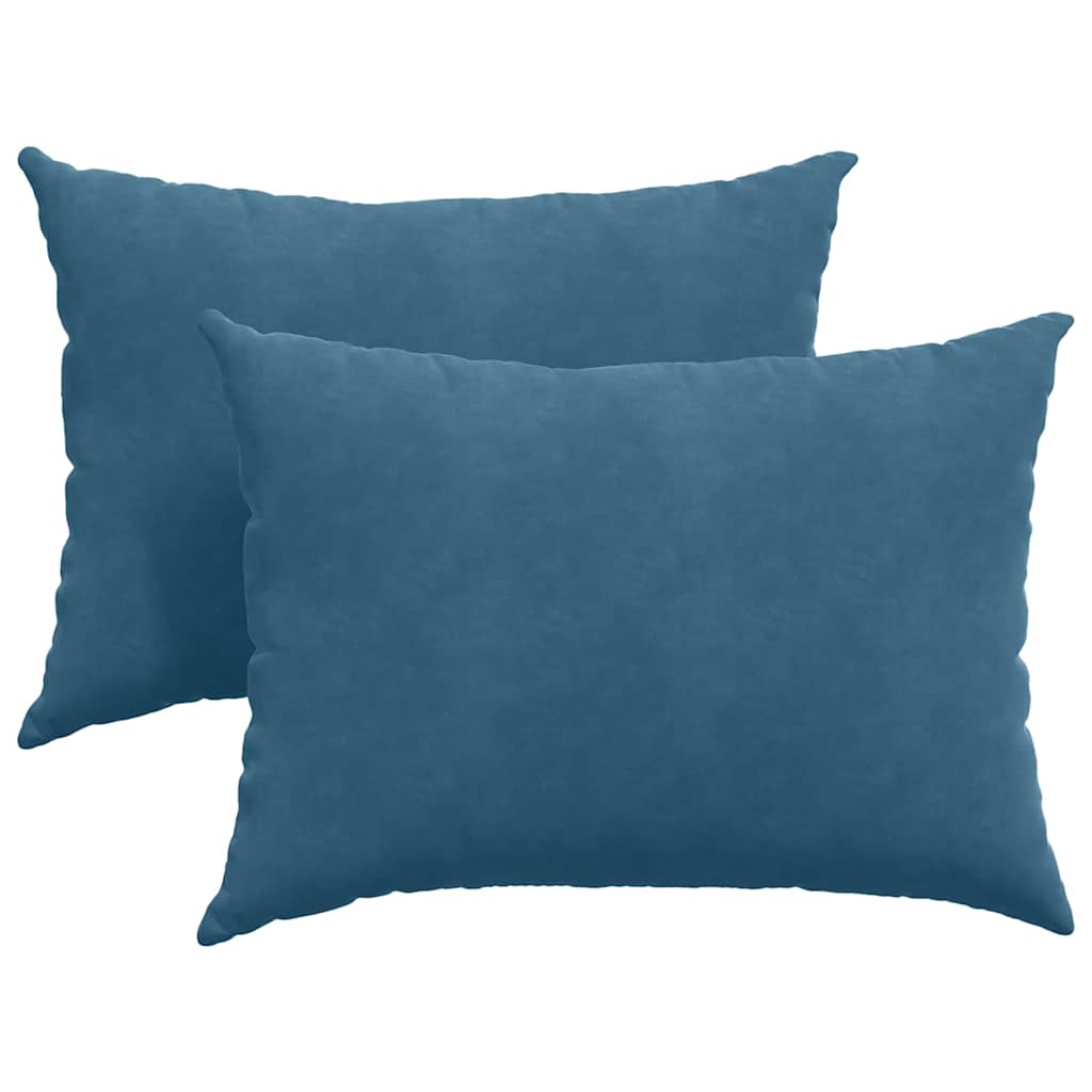 Vidaxl sofa kussens 2 stuks blauw 70 x 50 cm cordstof