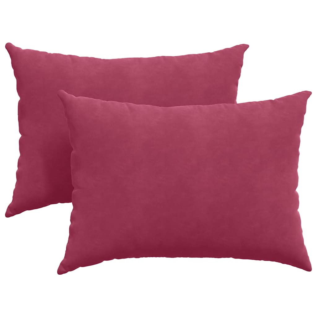 Vidaxl sofa kussens 2 stuks wijnrood 70 x 50 cm cordstof