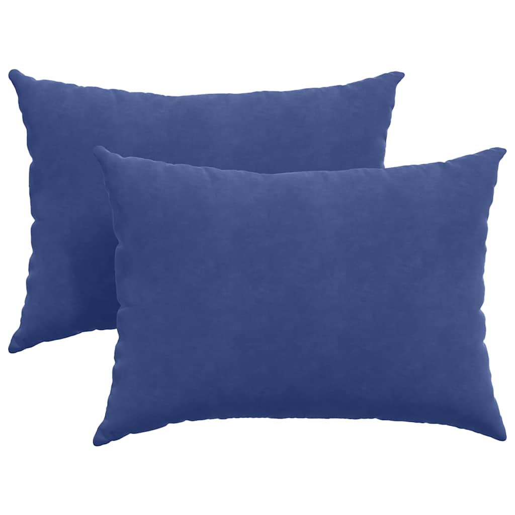 Vidaxl sofa kussens 2 stuks politieblauw 70 x 50 cm cordstof