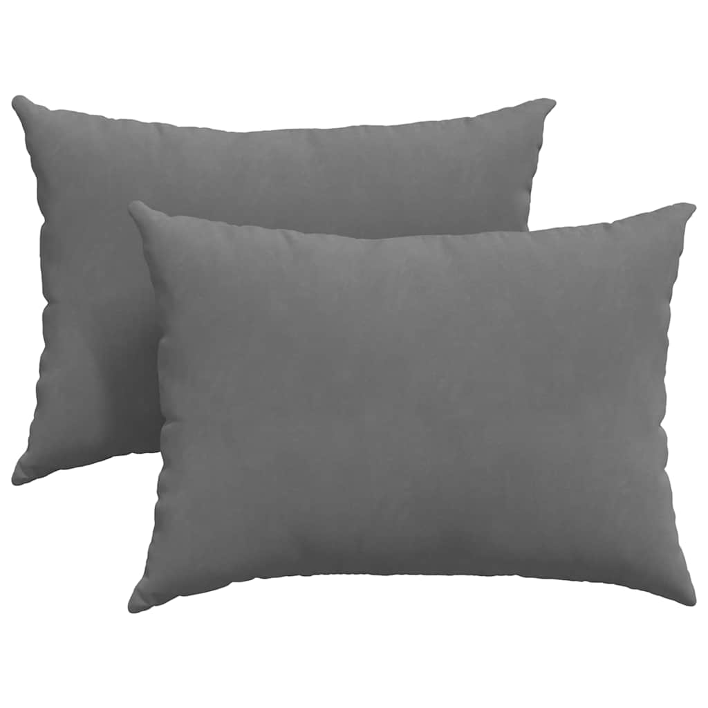 Vidaxl sofa kussens 2 stuks donkergrijs 70 x 50 cm stof