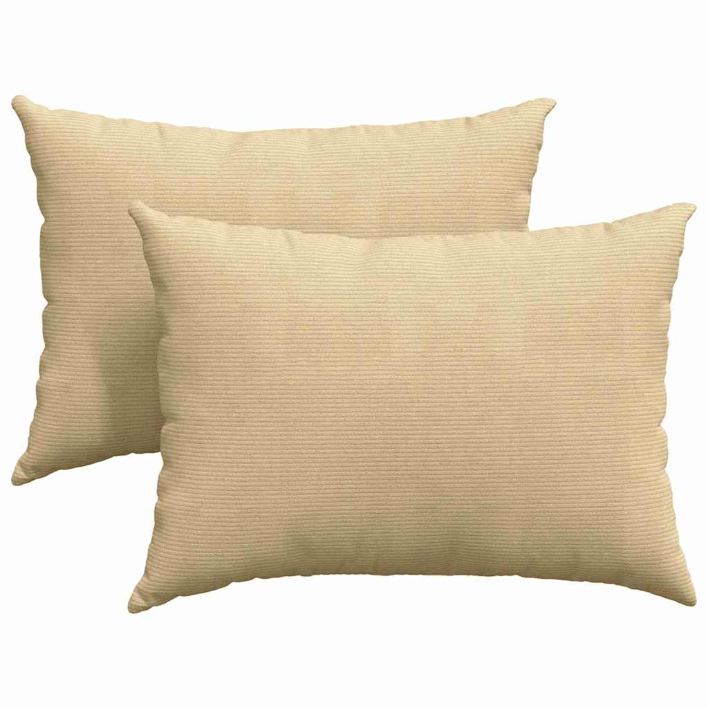 Vidaxl sofa kussens 2 stuks grijs groen 70 x 50 cm cordstof