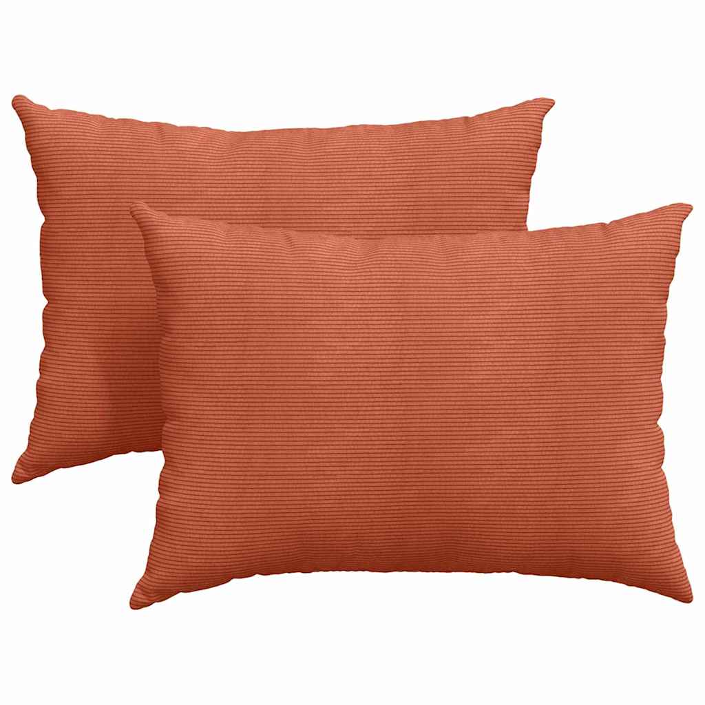 Vidaxl sofa kussens 2 stuks rood-oranje 70 x 50 cm cordstof