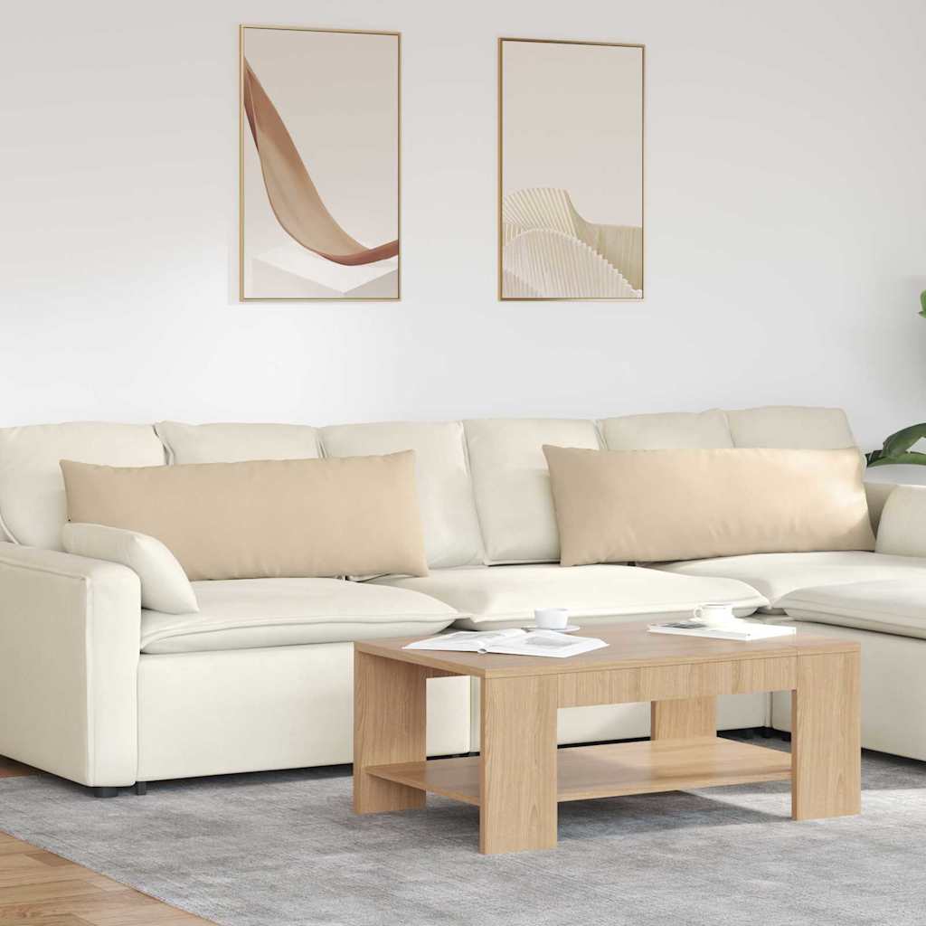 Vidaxl sofa kussens 2 stuks crème 120 x 40 cm stof