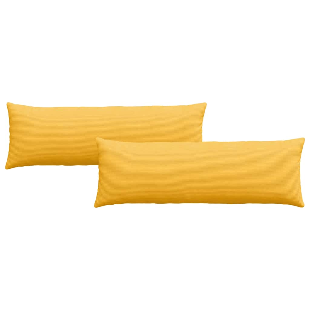 Vidaxl sofa kussens 2 stuks lichtgeel 120 x 40 cm cordstof