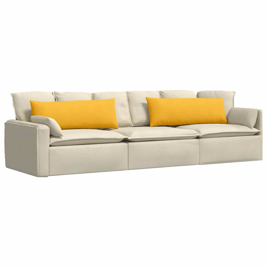 Vidaxl sofa kussens 2 stuks lichtgeel 120 x 40 cm cordstof