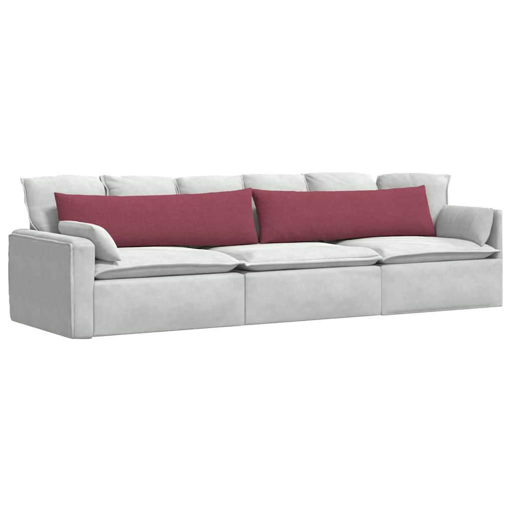 Vidaxl sofa kussens 2 pcs wijnrood 145 x 40 cm stof
