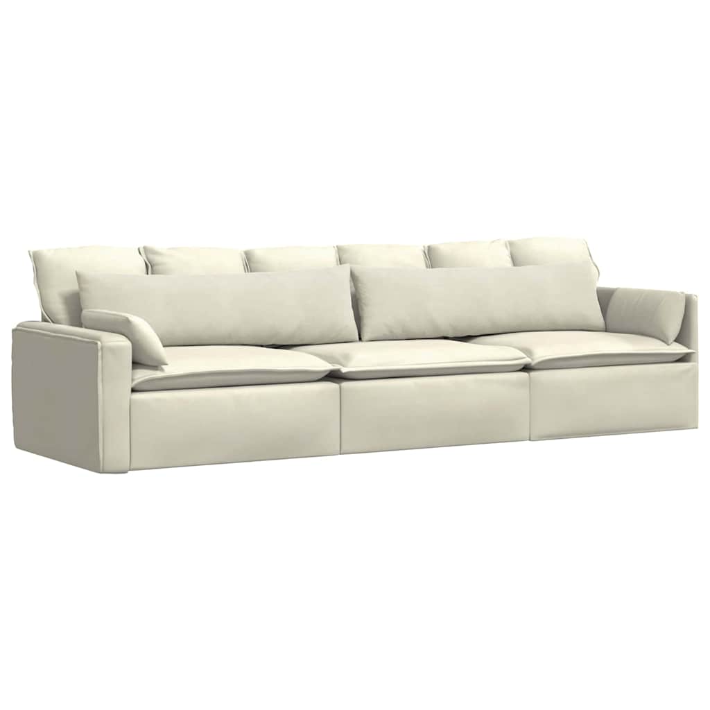 Vidaxl sofa kussens 2 stuks crème 145 x 40 cm cordstof