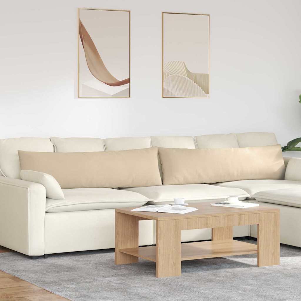 Vidaxl sofa kussens 2 stuks crème 145 x 40 cm stof