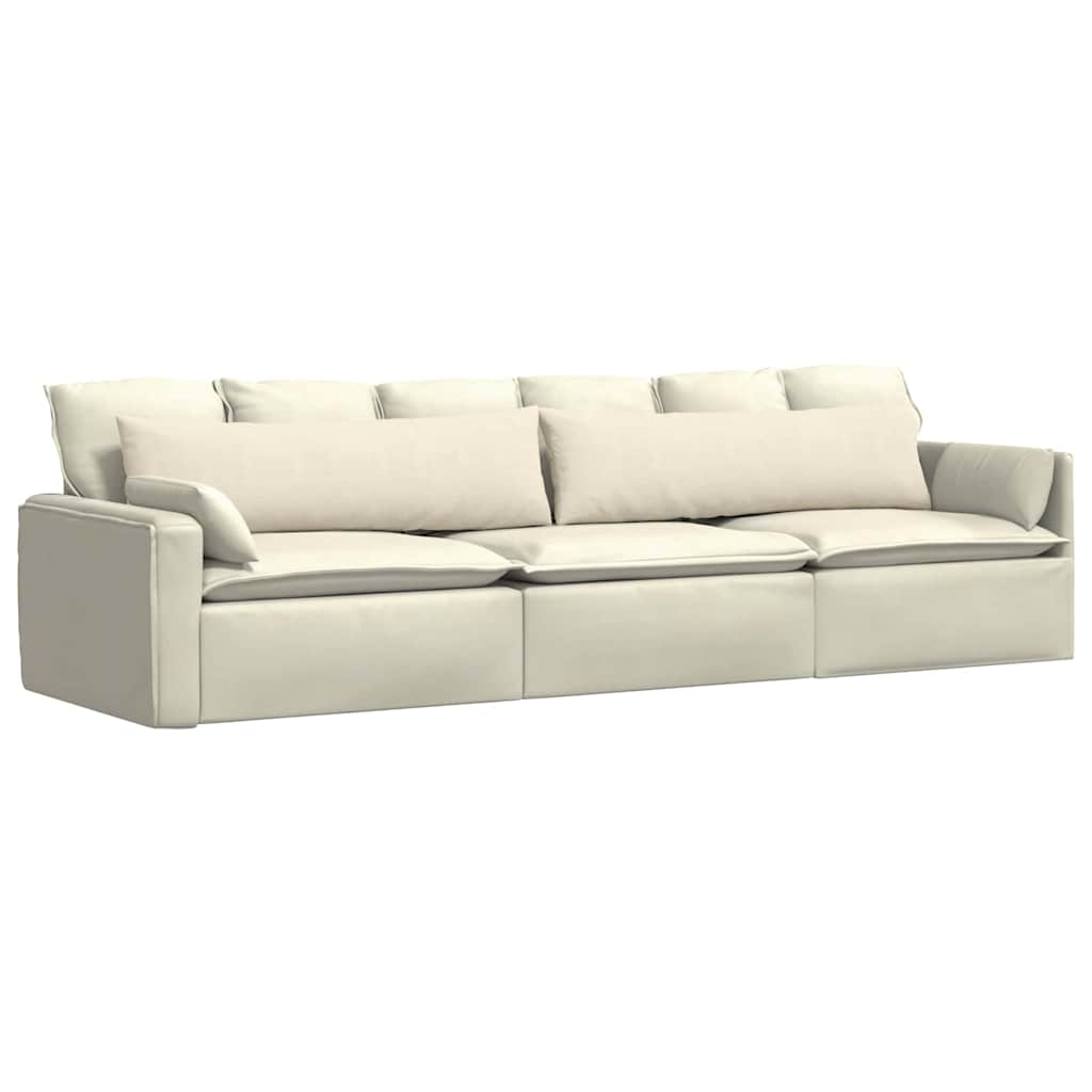 Vidaxl sofa kussens 2 stuks crème 145 x 40 cm cordstof