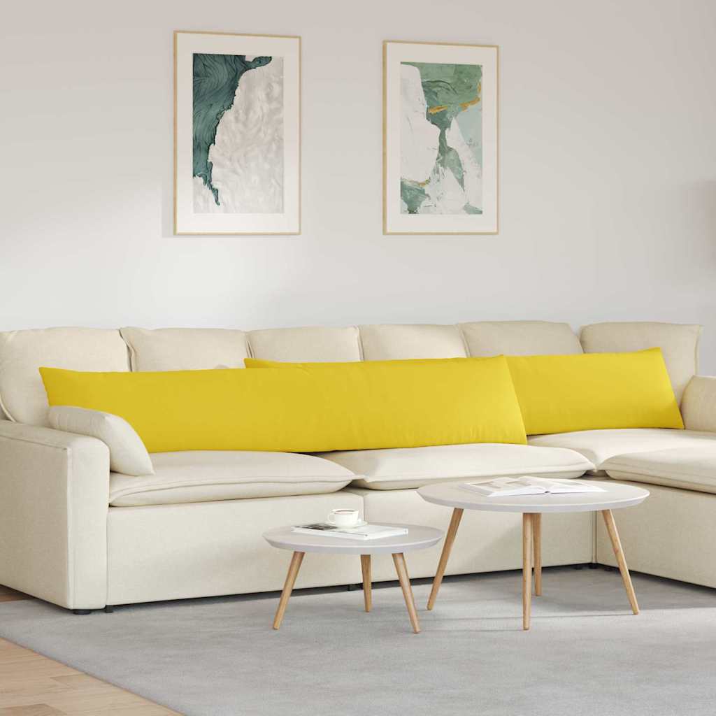Vidaxl sofa kussens 2 pcs lichtgeel 200 x 40 cm stof