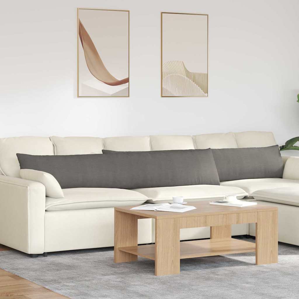 Vidaxl sofa kussens 2 stuks lichtgrijs 200 x 40 cm cordstof