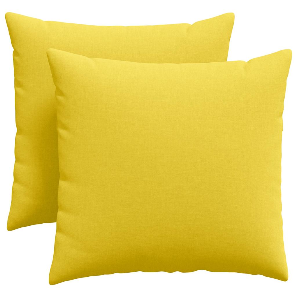 Vidaxl sofa kussens 2 pcs lichtgeel 45 x 45 cm stof