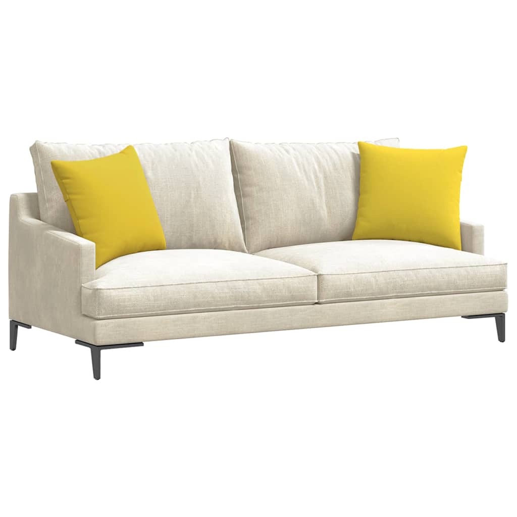 Vidaxl sofa kussens 2 pcs lichtgeel 45 x 45 cm stof