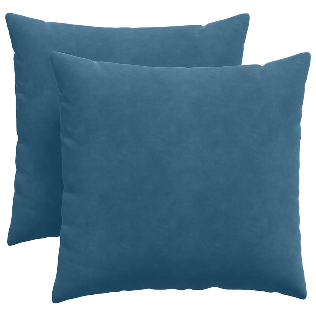 Vidaxl sofa kussens 2 stuks blauw 45 x 45 cm cordstof
