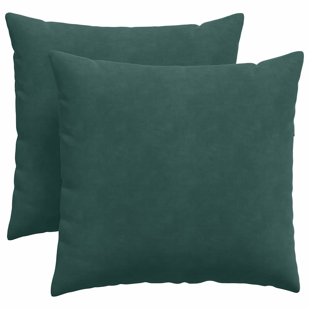 Vidaxl sofa kussens 2 stuks donkergroen 45 x 45 cm cordstof